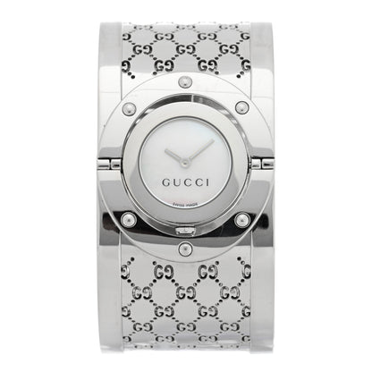 Gucci Stainless Steel Mother of Pearl 33mm Twirl Quartz Watch 1 of 5