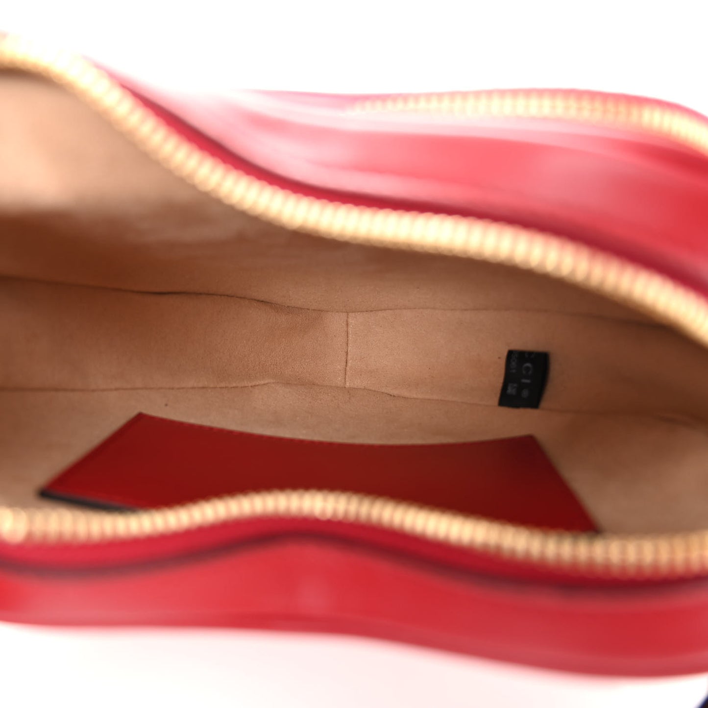 Calfskin Matelasse Diagonal Mini Interlocking G Heart Shoulder Bag Hibiscus Red
