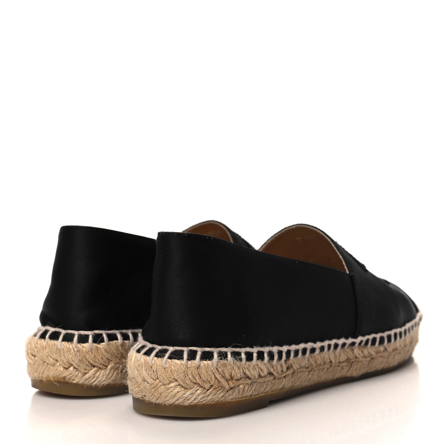 Chanel Satin Grosgrain CC Espadrilles 37 Black 4 of 10