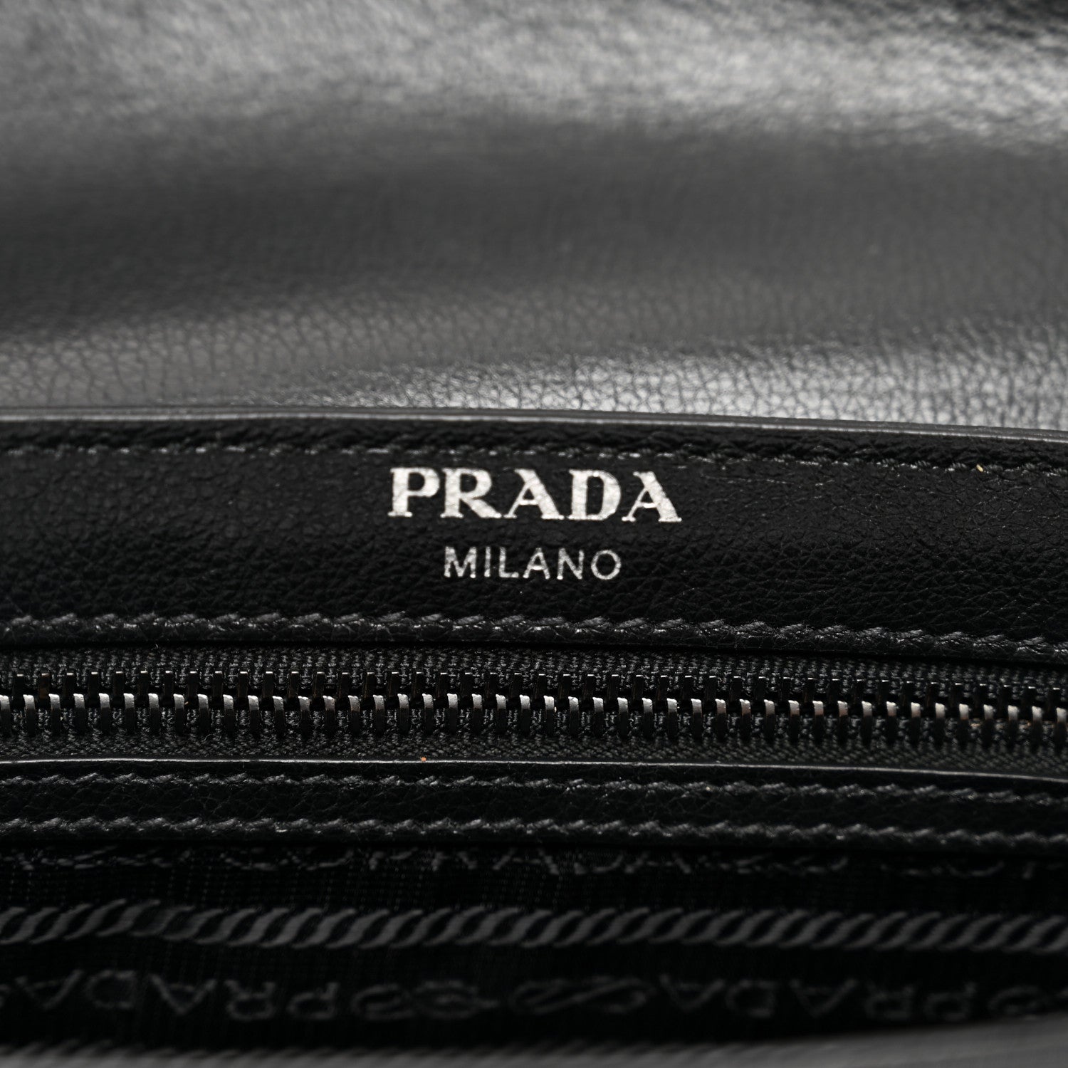 Prada Glace Calfskin Studded Crossbody Black 7 of 10