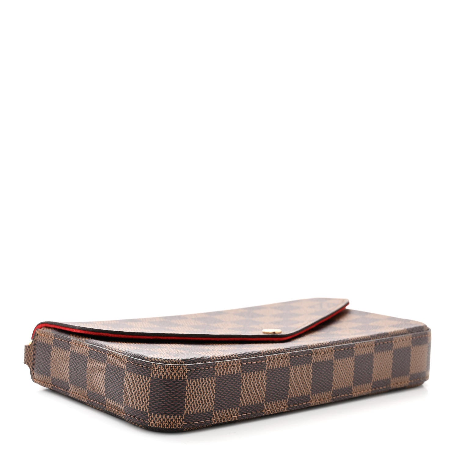 Louis Vuitton Damier Ebene Pochette Felicie Chain Wallet 5 of 11