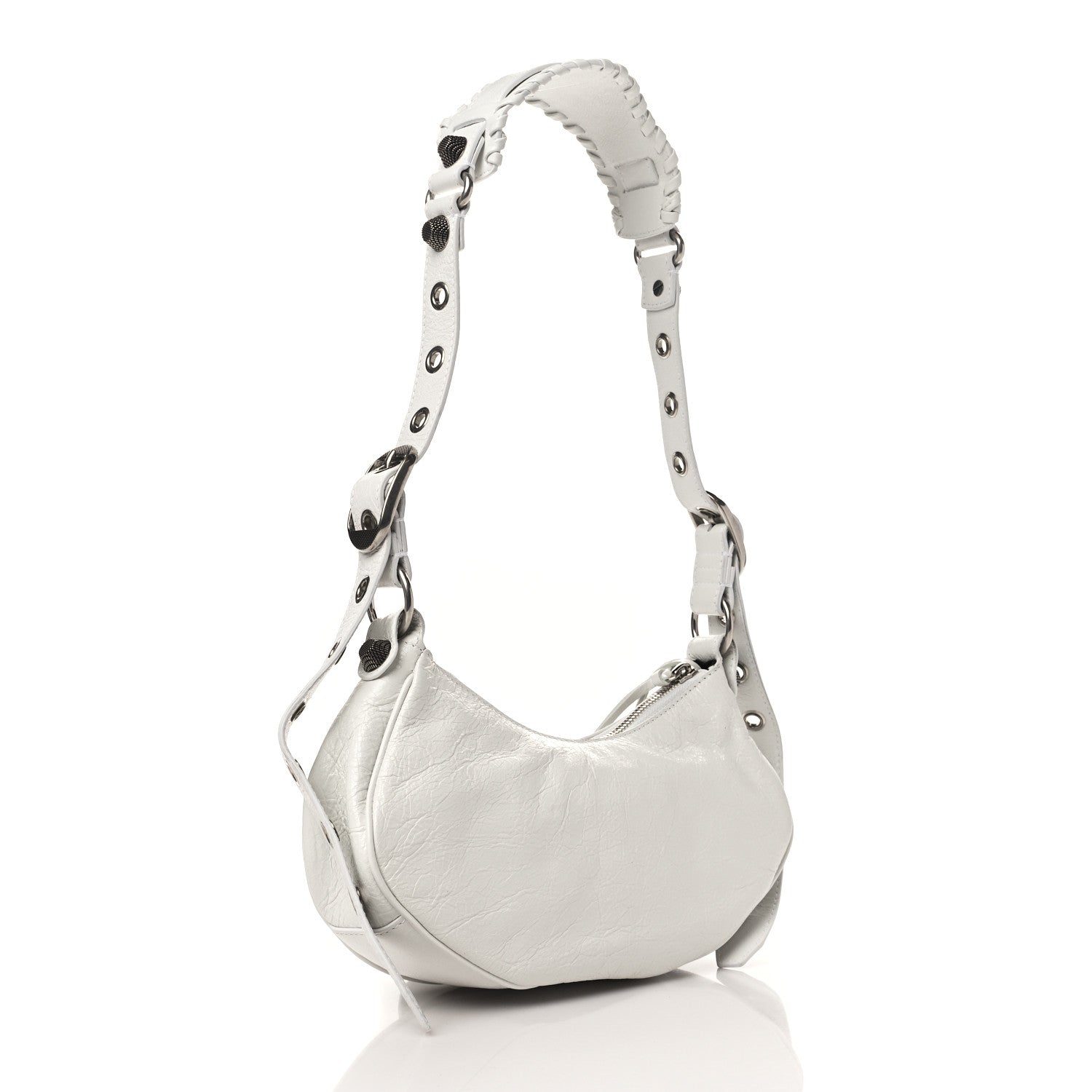 Balenciaga Agneau Arena Le Cagole Shoulder Bag XS Optic White 4 of 10