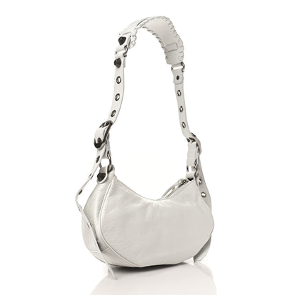 Balenciaga Agneau Arena Le Cagole Shoulder Bag XS Optic White 4 of 10