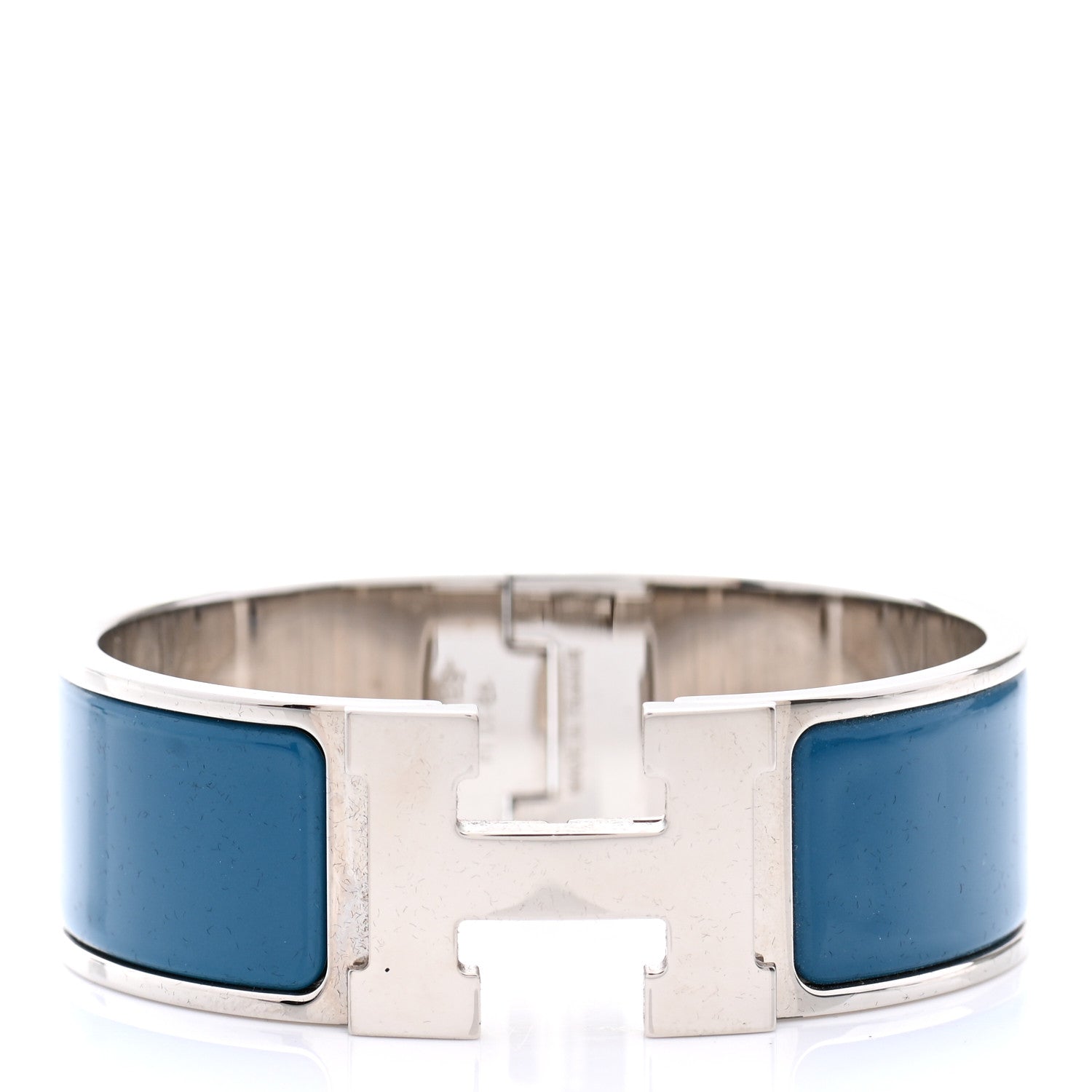 Hermes Enamel Wide Clic Clac H Bracelet PM Bleu Profond 2 of 8
