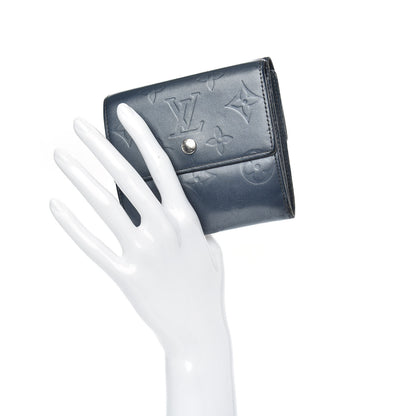 Louis Vuitton Mat Monogram Elise Wallet Blue 2 of 11