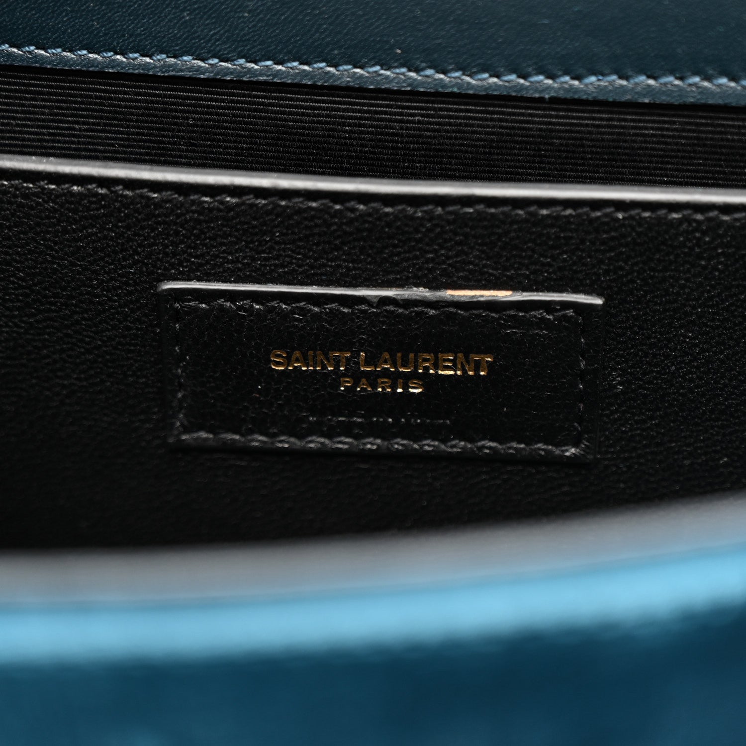 Saint Laurent Velvet Small Classic Monogram Kate Tassel Satchel Blue 7 of 21