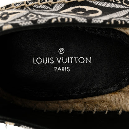 Louis Vuitton Jacquard Since 1854 Starboard Espadrille Flats 35 Grey 7 of 10