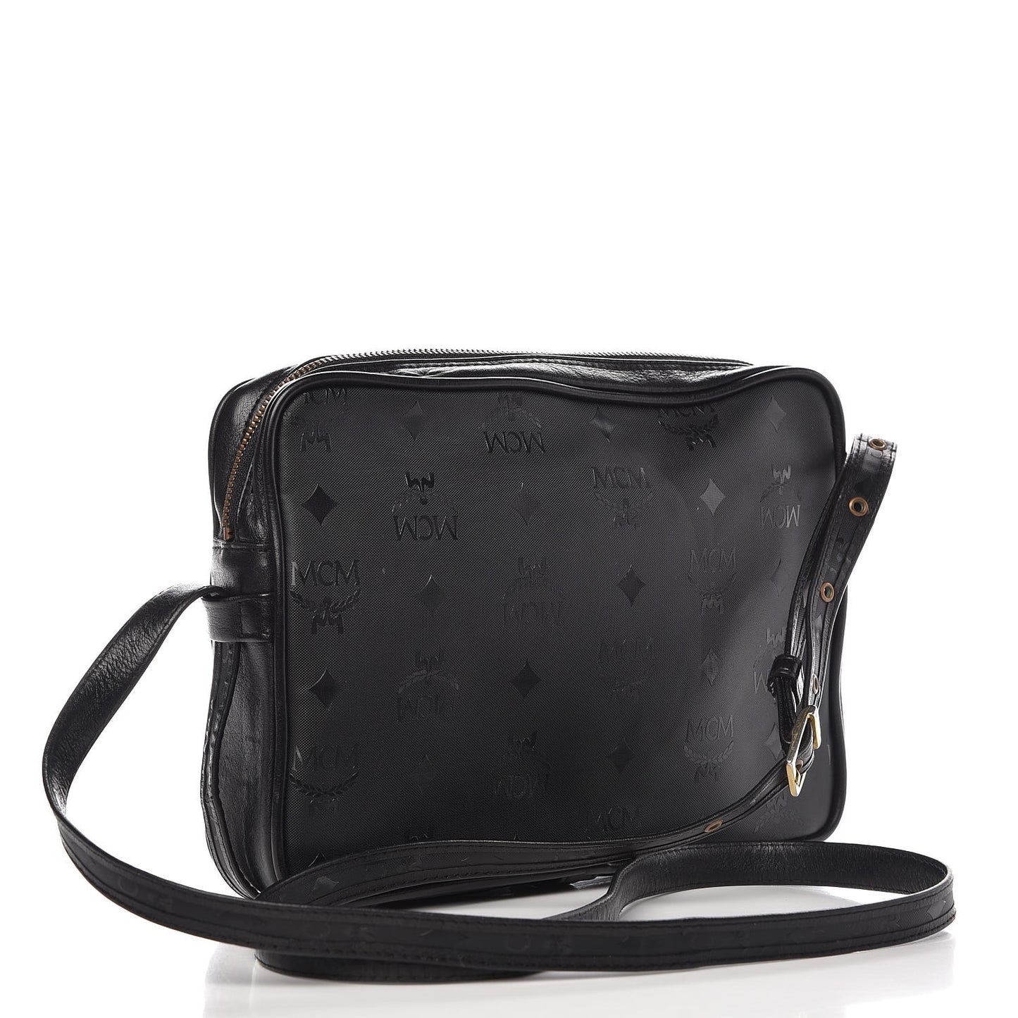 Monogram Coated Canvas Camera Bag Crossbody Black