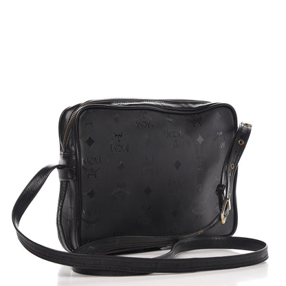 MCM Monogram Coated Canvas Camera Bag Crossbody Black 3 of 16