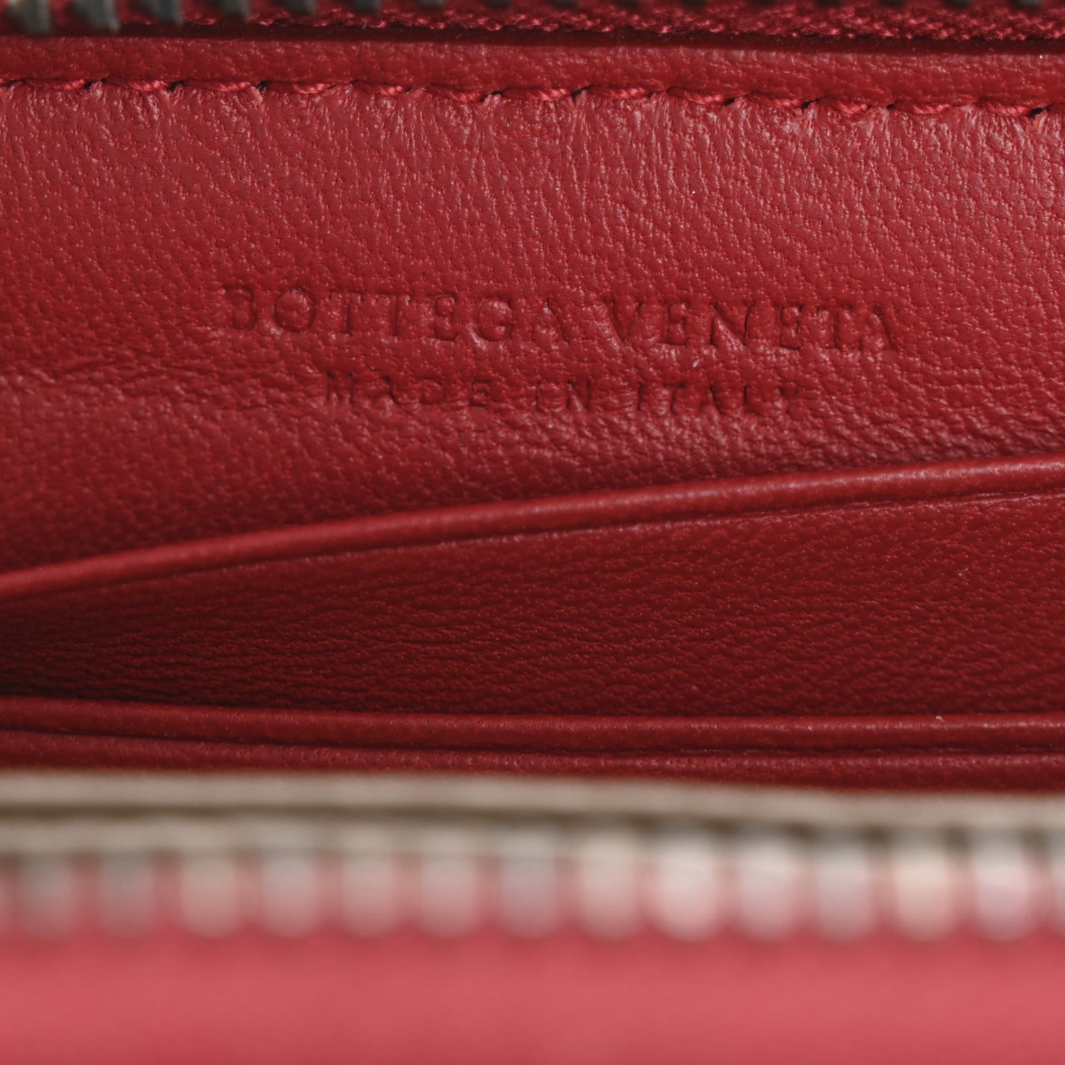 Bottega Veneta Nappa Intrecciato Zip Around Coin Purse Red 6 of 10