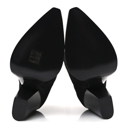 Saint Laurent Suede Theo 95 Ela Boots 38 Black 7 of 11