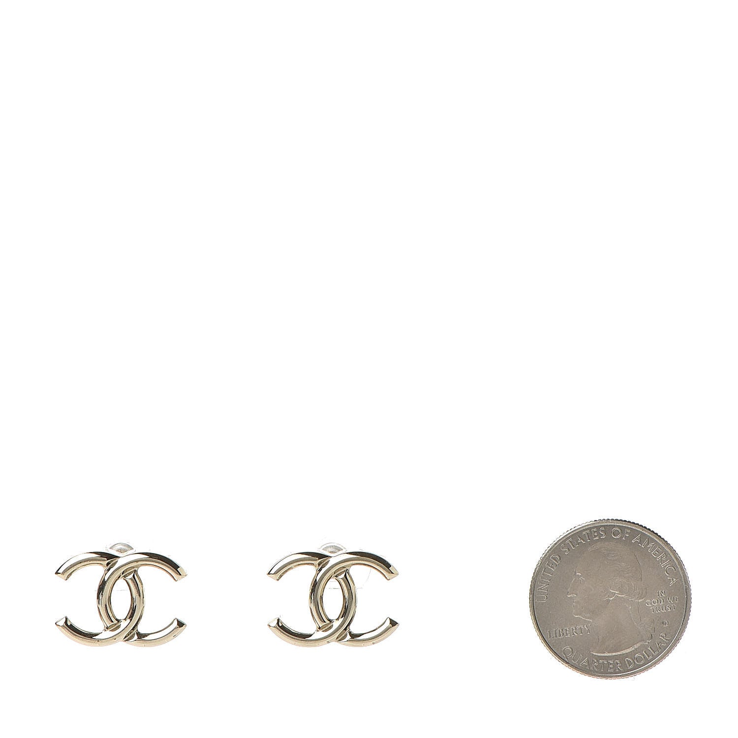 Chanel Metal CC Earrings Gold 2 of 7