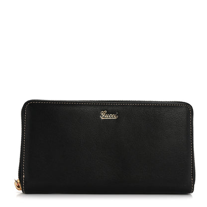 Gucci Calfskin Zip Around Capri Wallet Black 1 of 11
