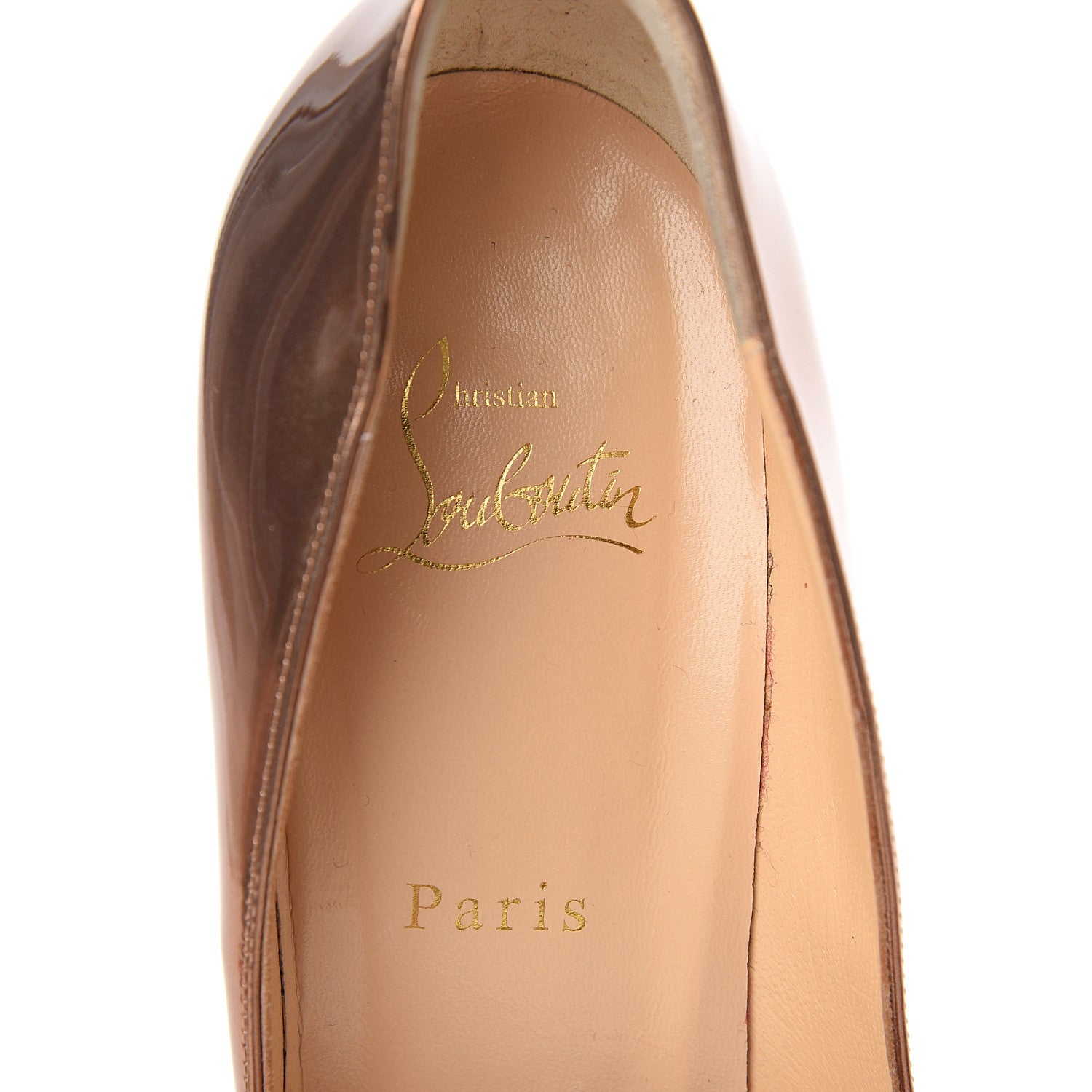 Christian Louboutin Metallic Patent Pigalle Follies 100 Pumps 41.5 Cappuccino 7 of 8