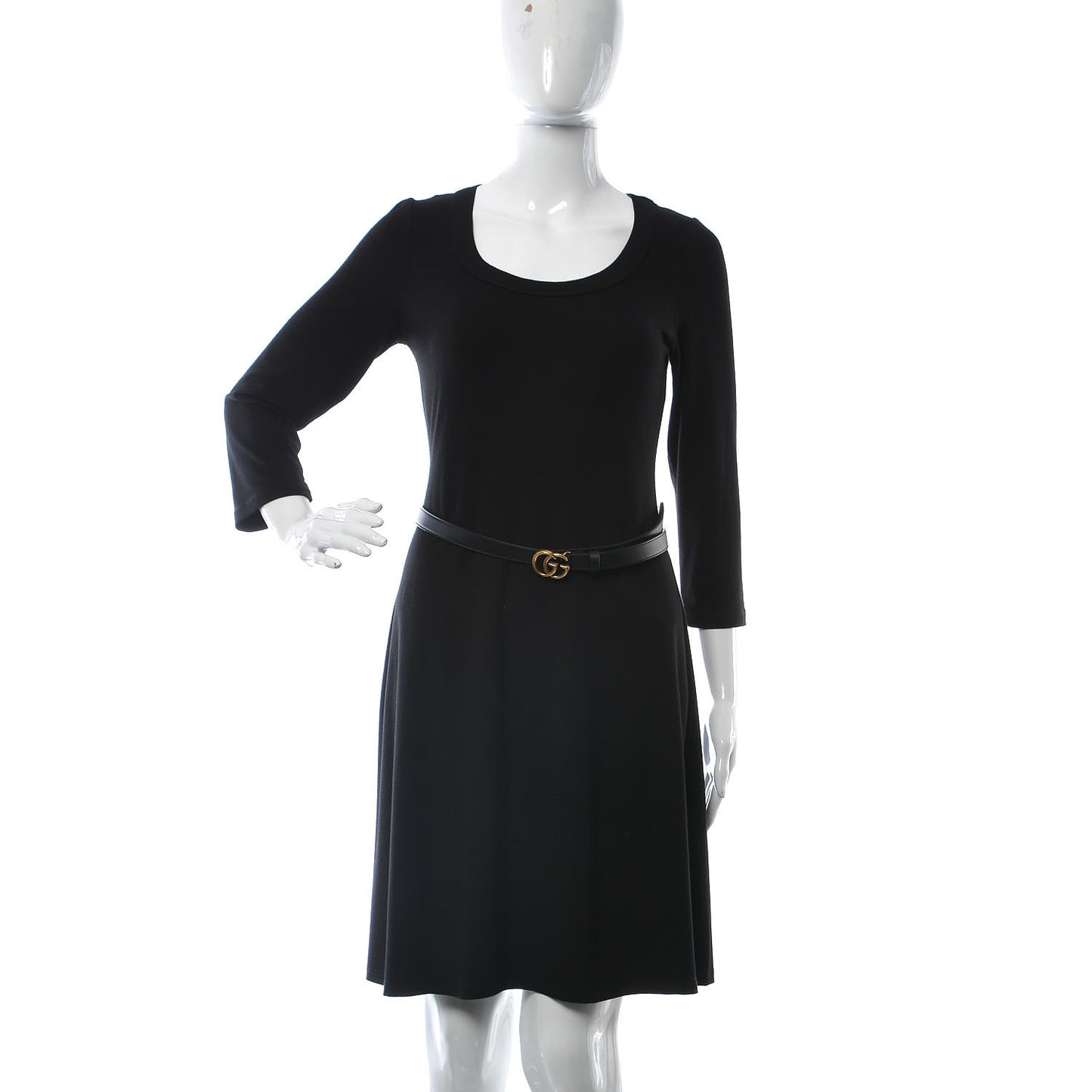 Calfskin Double G 20mm Belt 80 32 Black