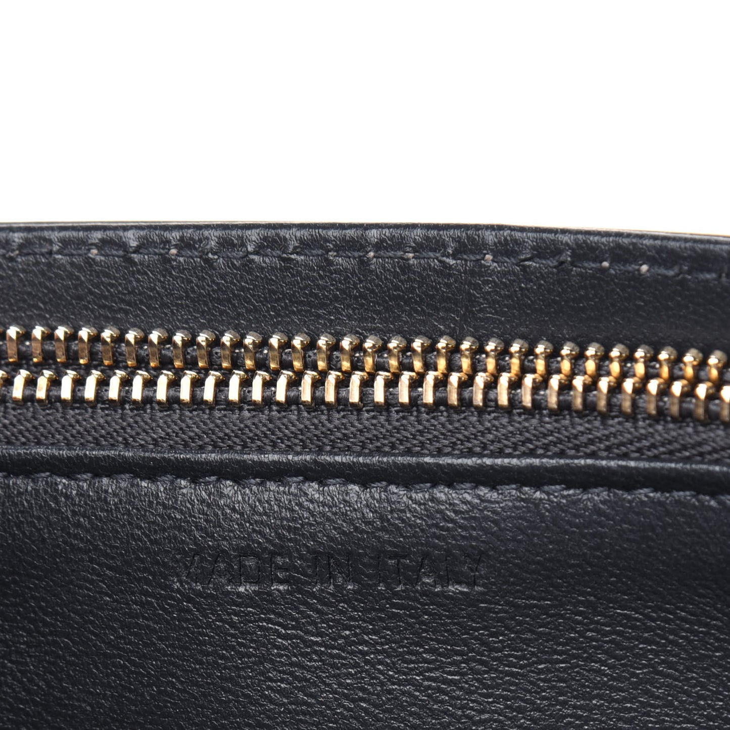 Metallic Patent Micro-Cannage Diorama Wallet on Chain Pouch Gold