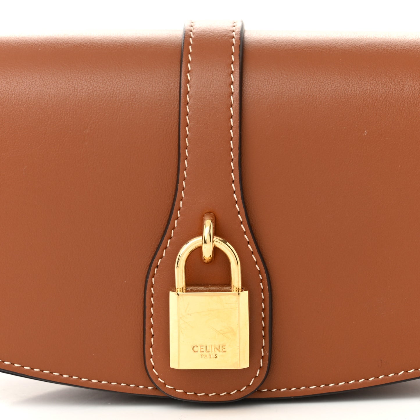 Smooth Calfskin Tabou Clutch On Strap Tan