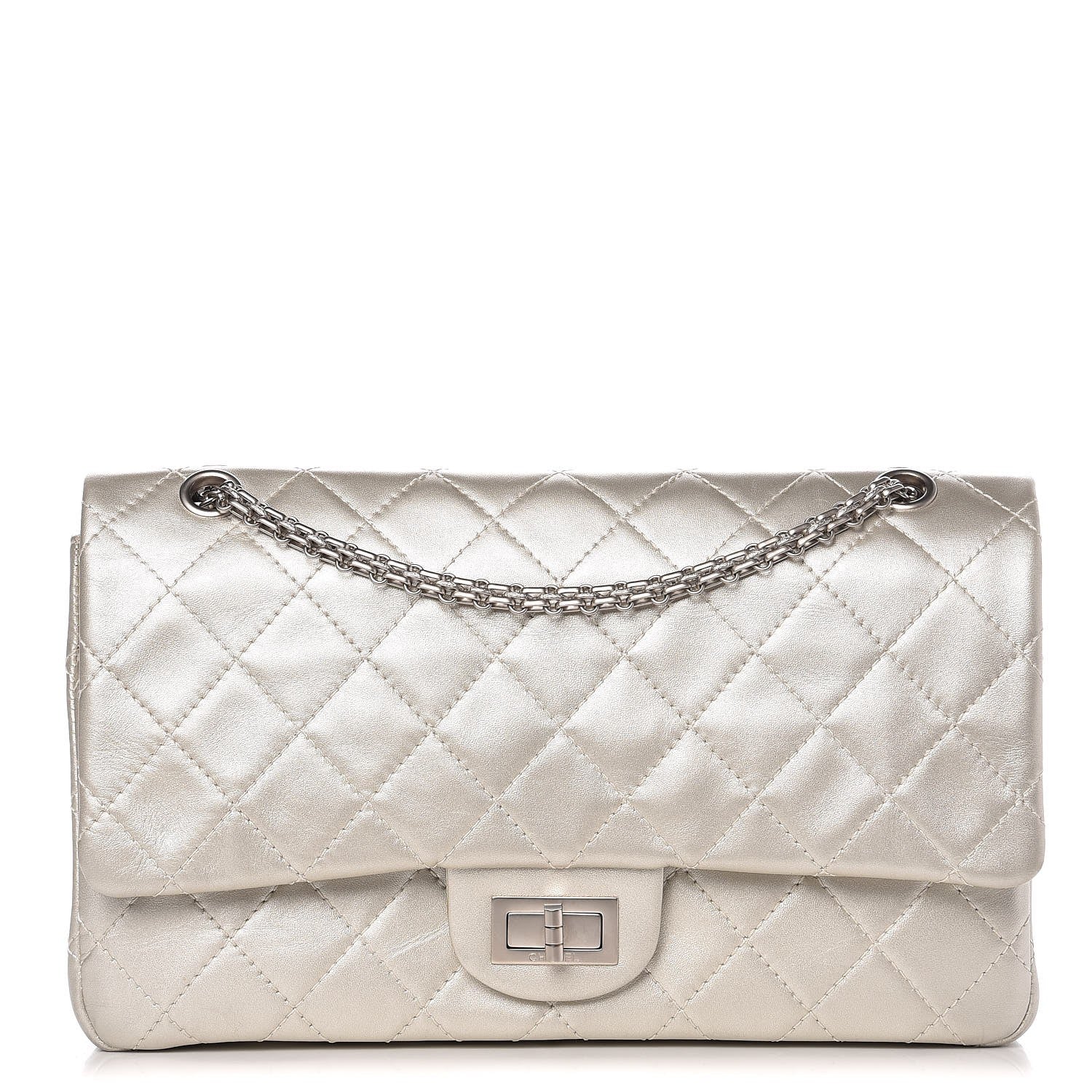 Chanel Metallic Lambskin Quilted 2.55 Reissue 227 Flap Silver 1 of 11
