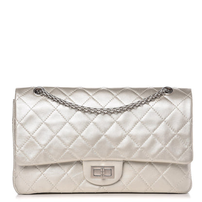 Chanel Metallic Lambskin Quilted 2.55 Reissue 227 Flap Silver 1 of 11