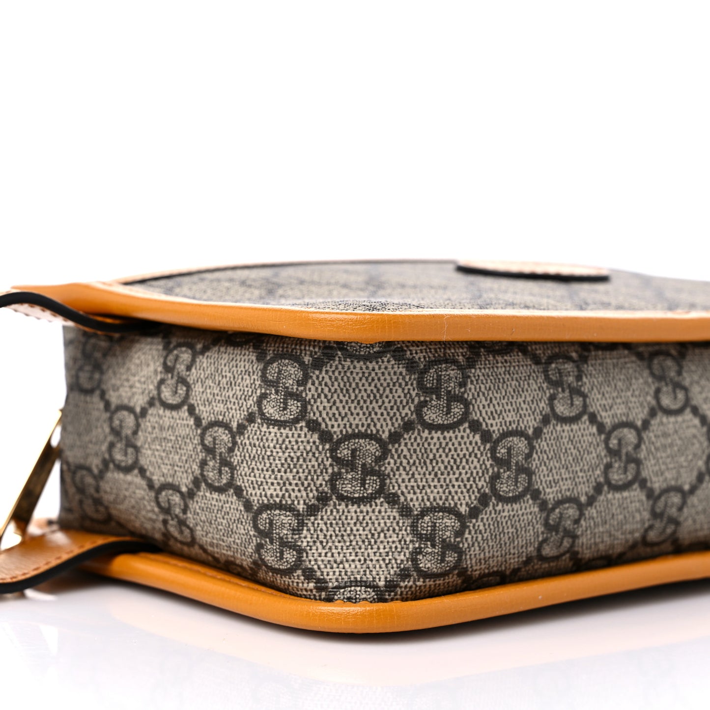 GG Supreme Monogram Textured Calfskin Retro Interlocking G Travel Pouch Beige Yellow