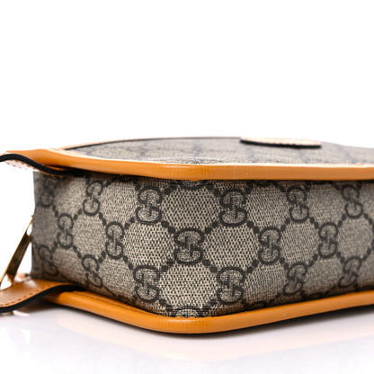 Gucci GG Supreme Monogram Textured Calfskin Retro Interlocking G Travel Pouch Beige Yellow 8 of 10