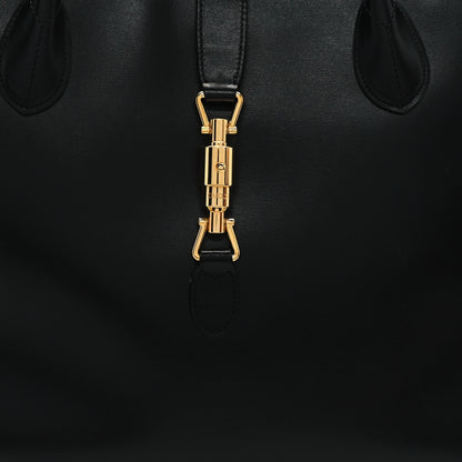 Gucci Boarded Plutone Calfskin Large Jackie 1961 Tote Black 8 of 12
