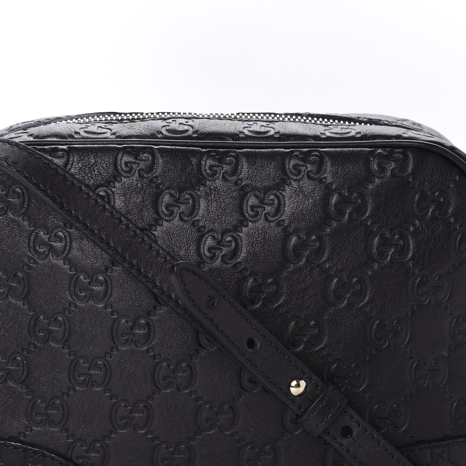 Gucci Guccissima Mini Bree Messenger Bag Black 10 of 10