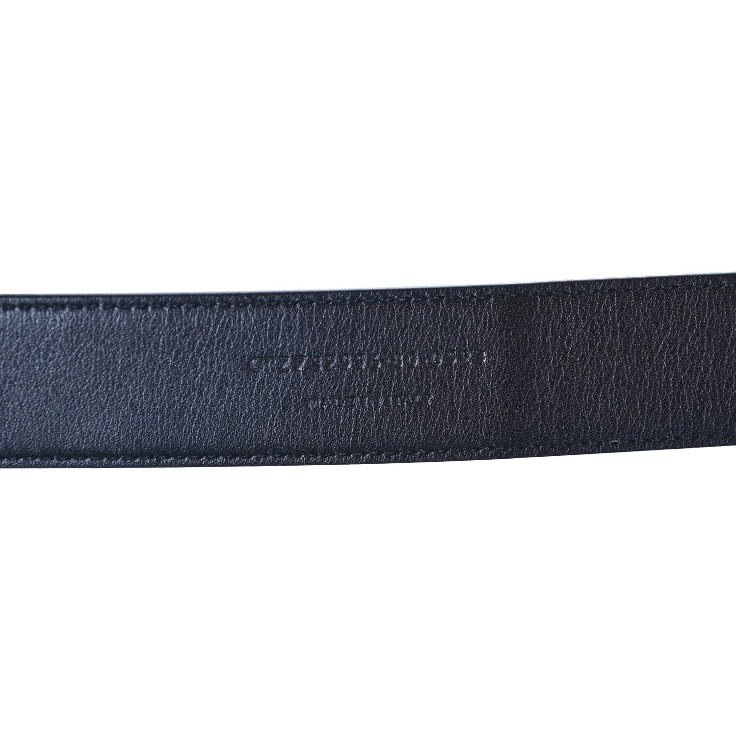 Saint Laurent Lacquered Calfskin La 66 Buckle Belt 90/36 Black 4 of 6