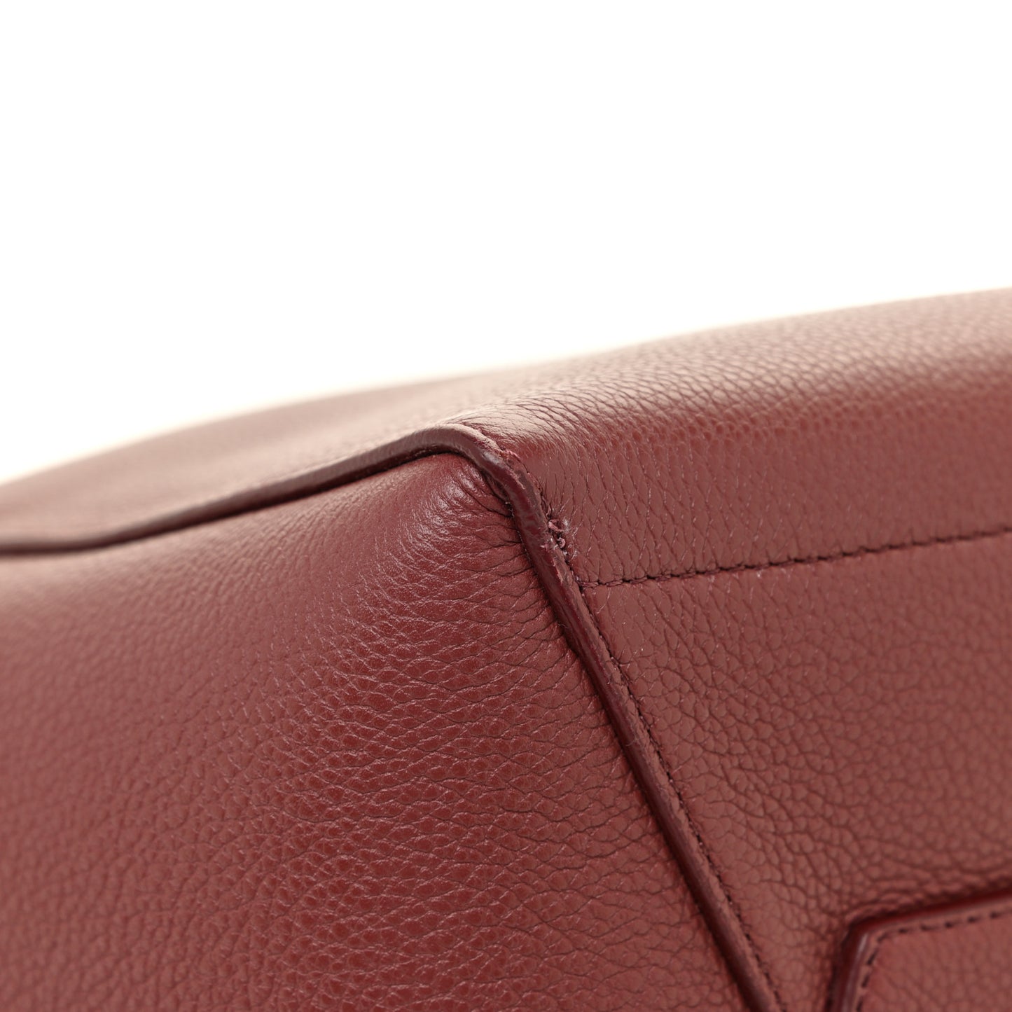 Soft Grained Calfskin Sangle Bucket Bag Red