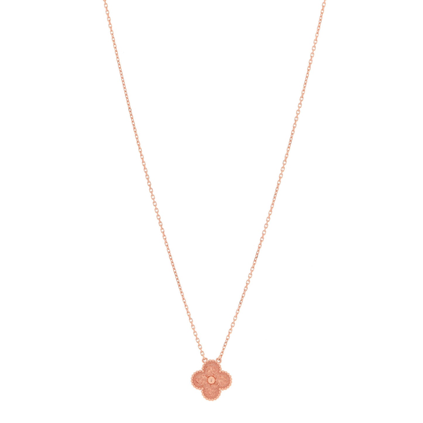 18K Rose Gold Vintage Alhambra Pendant Necklace