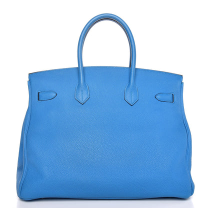 Hermes Togo Verso Birkin 35 Bleu Zanzibar Malachite 5 of 37