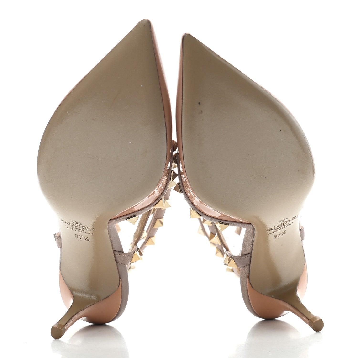 Valentino Garavani Patent Rockstud Ankle Strap 65mm Pumps 37.5 Skin Sorbet Poudre 5 of 9