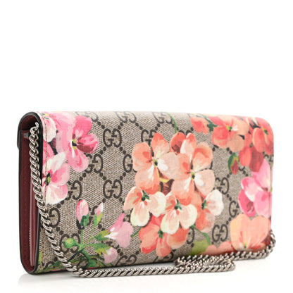 Gucci GG Supreme Monogram Blooms Dionysus Chain Clutch Wallet Beige Multicolor Dry Rose 2 of 6