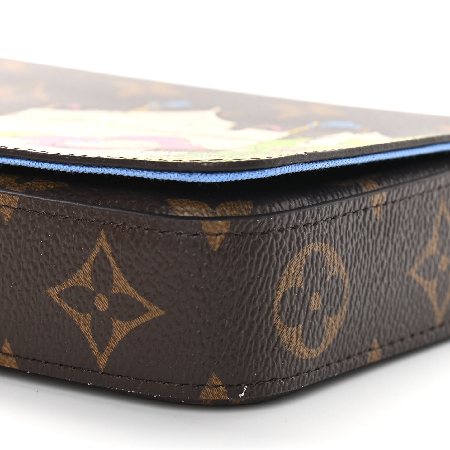 Monogram 2021 Christmas Animation China Wall Pochette Felicie Chain Wallet Myosotis Blue