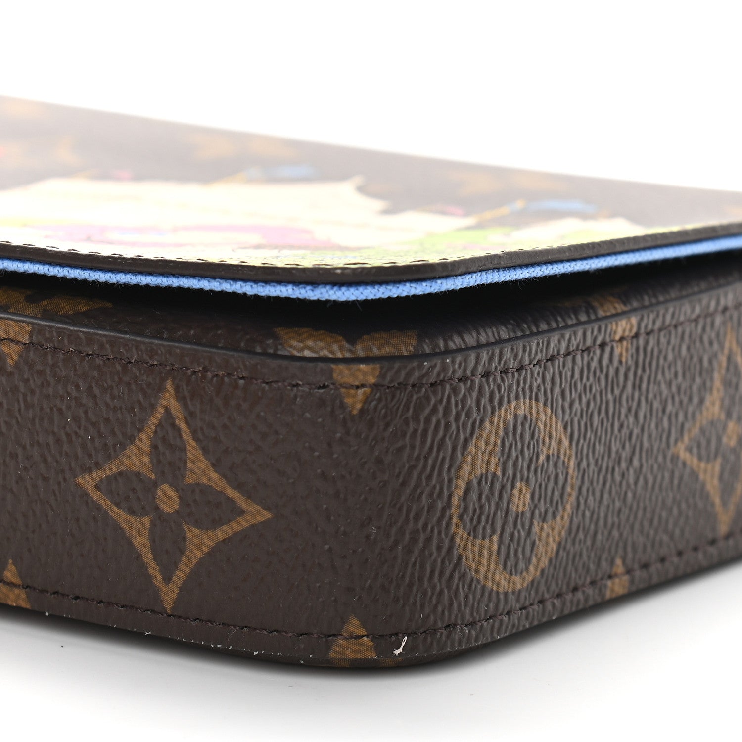 Louis Vuitton Monogram 2021 Christmas Animation China Wall Pochette Felicie Chain Wallet Myosotis Blue 9 of 9