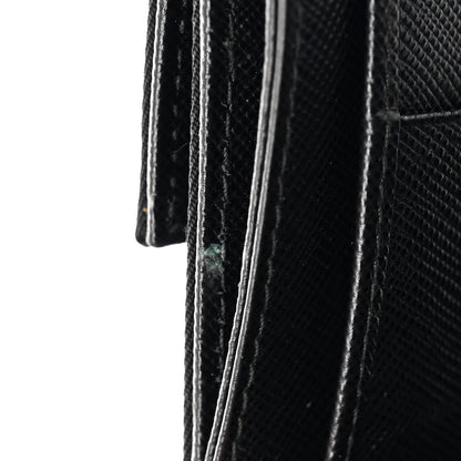 Prada Tessuto Nylon Saffiano Tri-Fold Compact Wallet Black 7 of 7