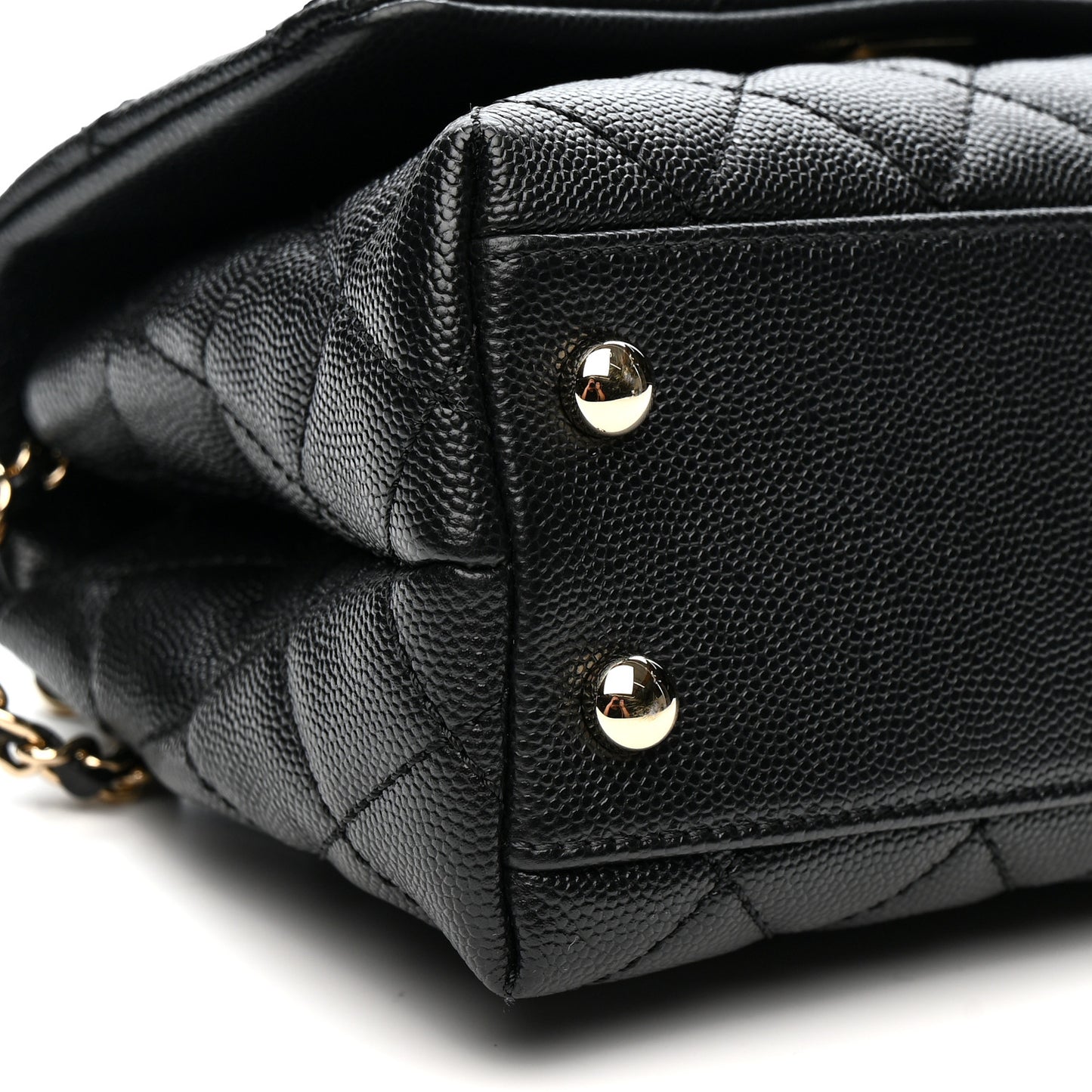 Caviar Quilted Extra Mini Coco Handle Flap Black