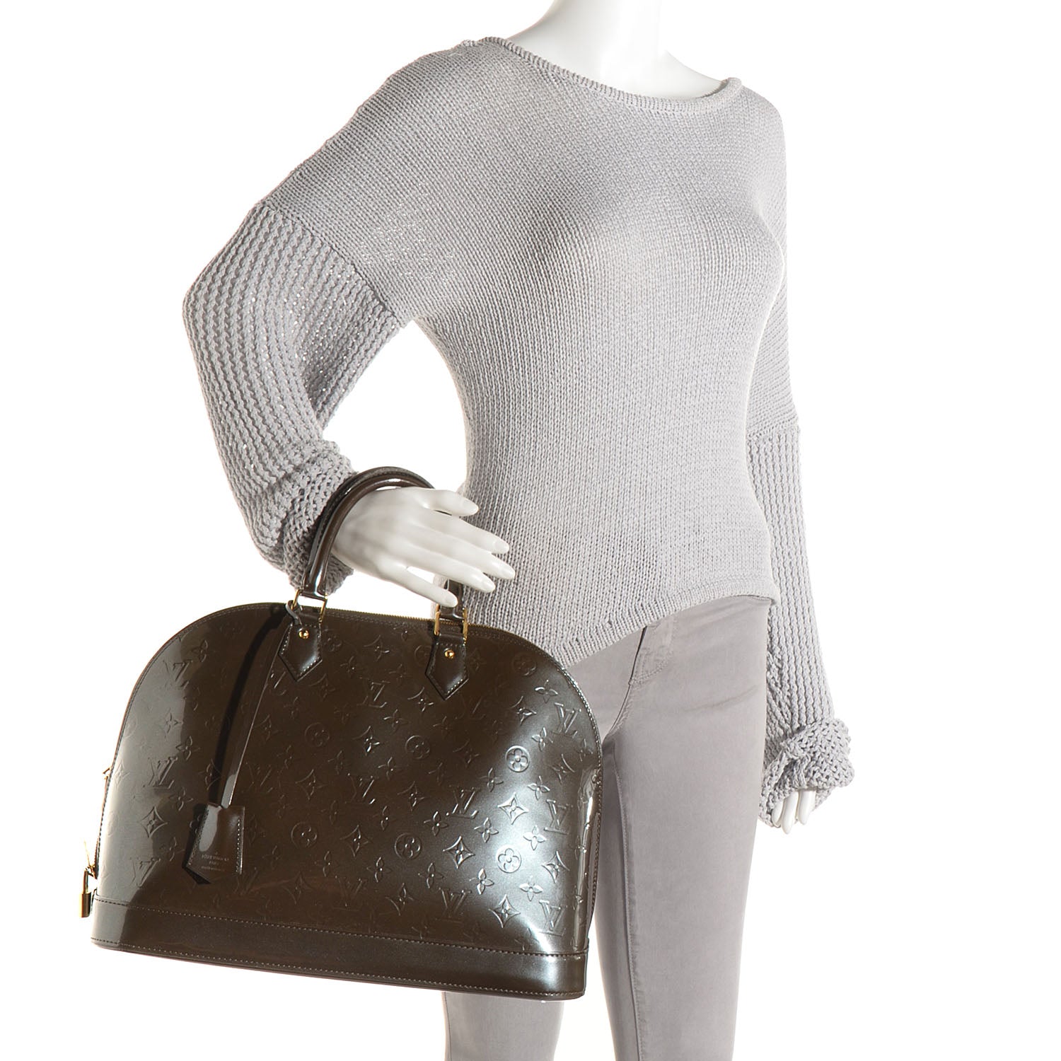 Louis Vuitton Vernis Alma GM Vert Bronze 2 of 7