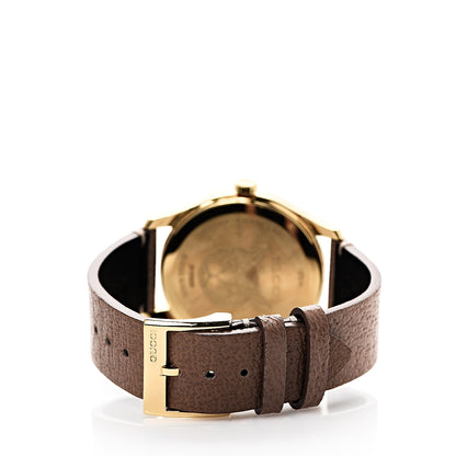 Gucci Stainless Steel Calfskin 38mm G-Timeless Moth Quartz Watch Brown 3 of 8