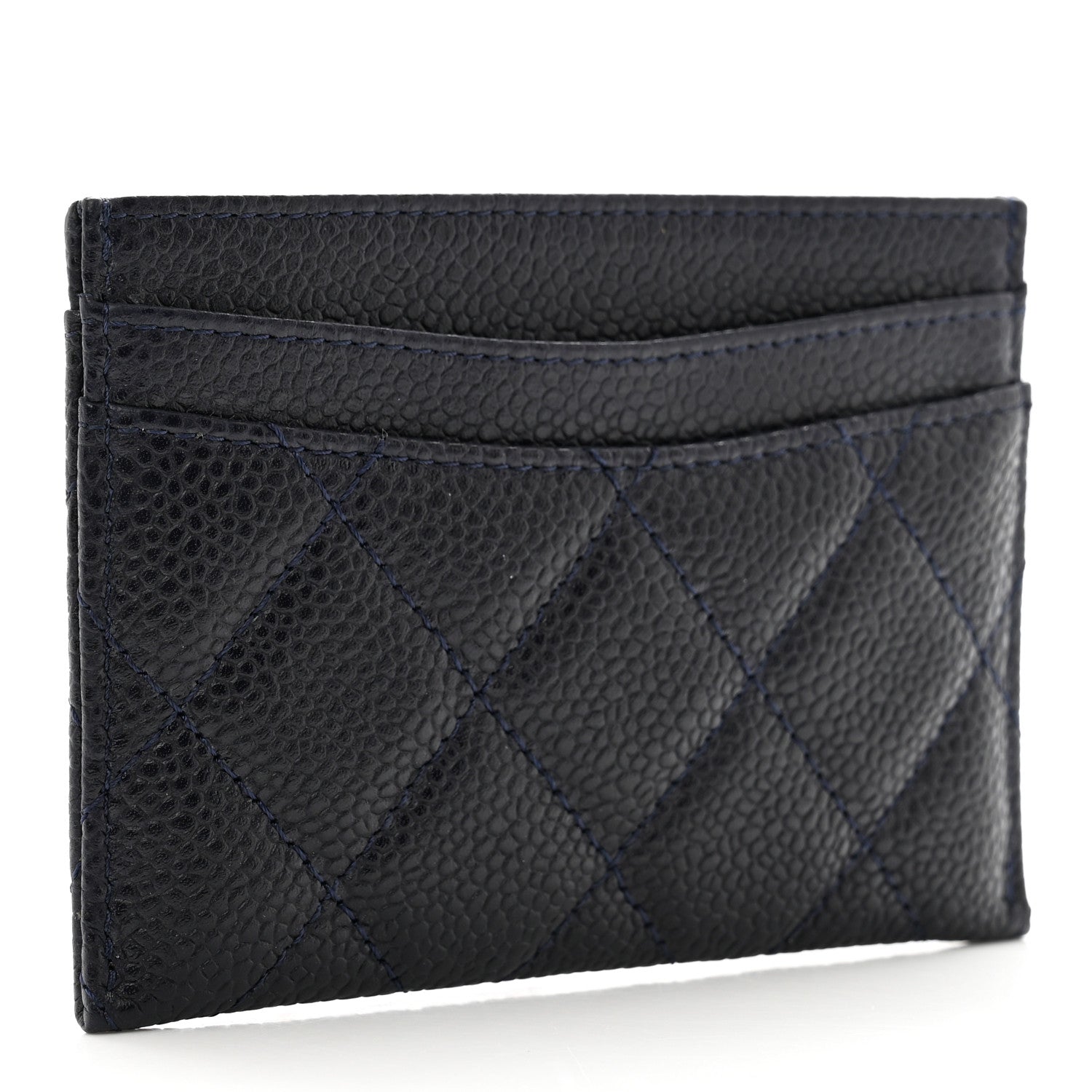 Chanel Caviar Quilted Card Holder Navy 3 of 8
