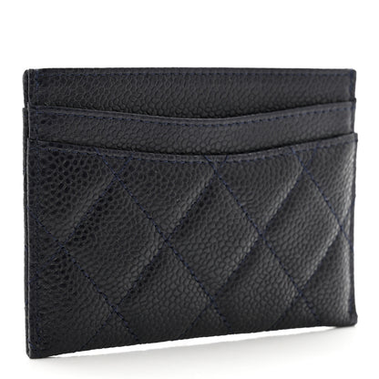 Chanel Caviar Quilted Card Holder Navy 3 of 8