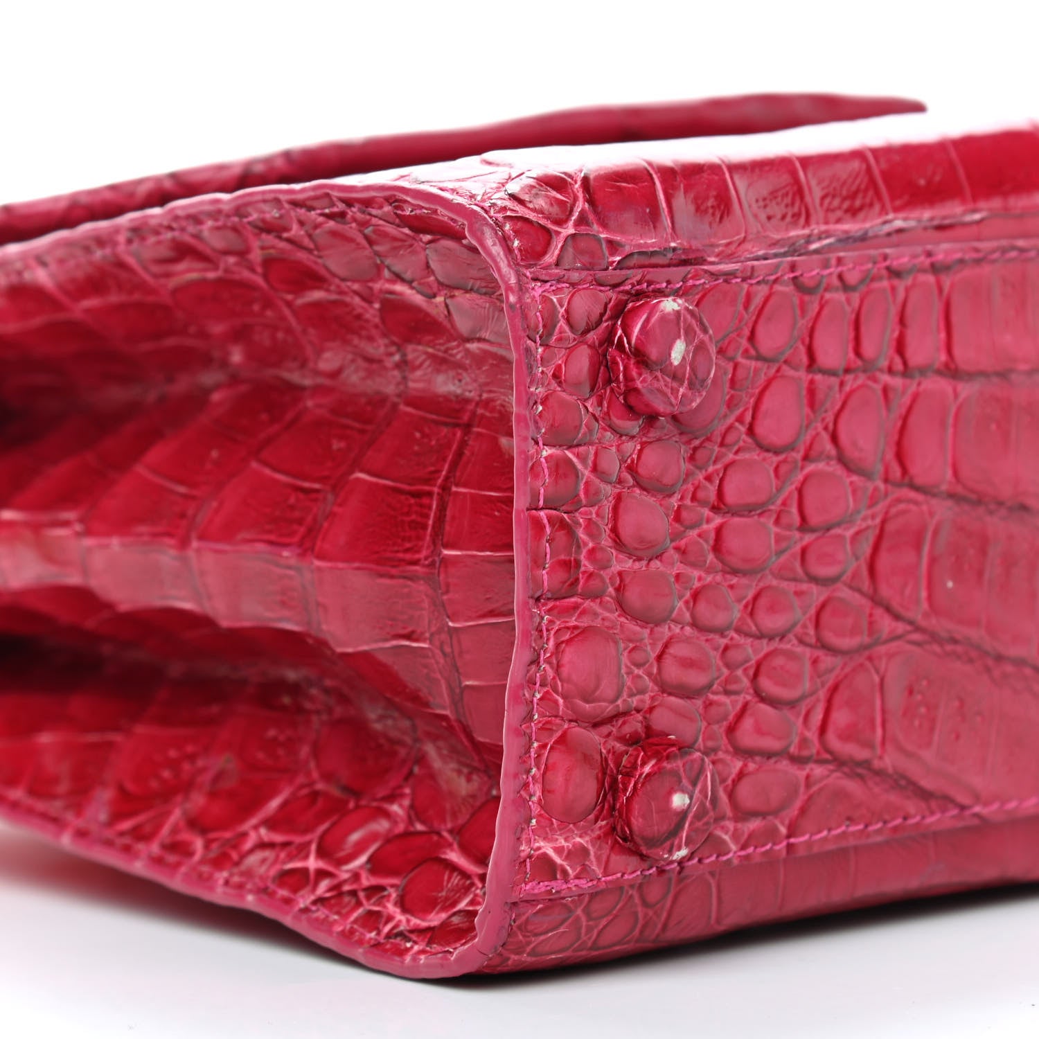 Nancy Gonzalez Crocodile Top Handle Bag Pink 7 of 10