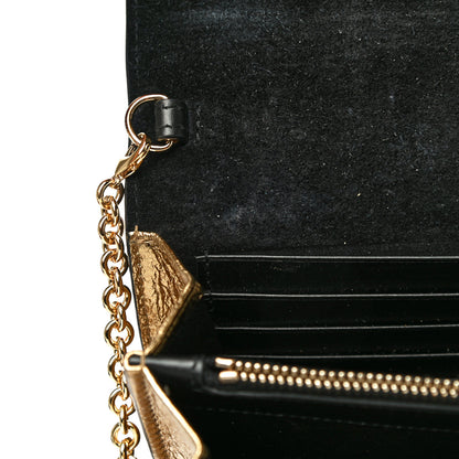 Saint Laurent Metallic Calfskin Monogram Belle de Jour Chain Clutch Gold 11 of 20