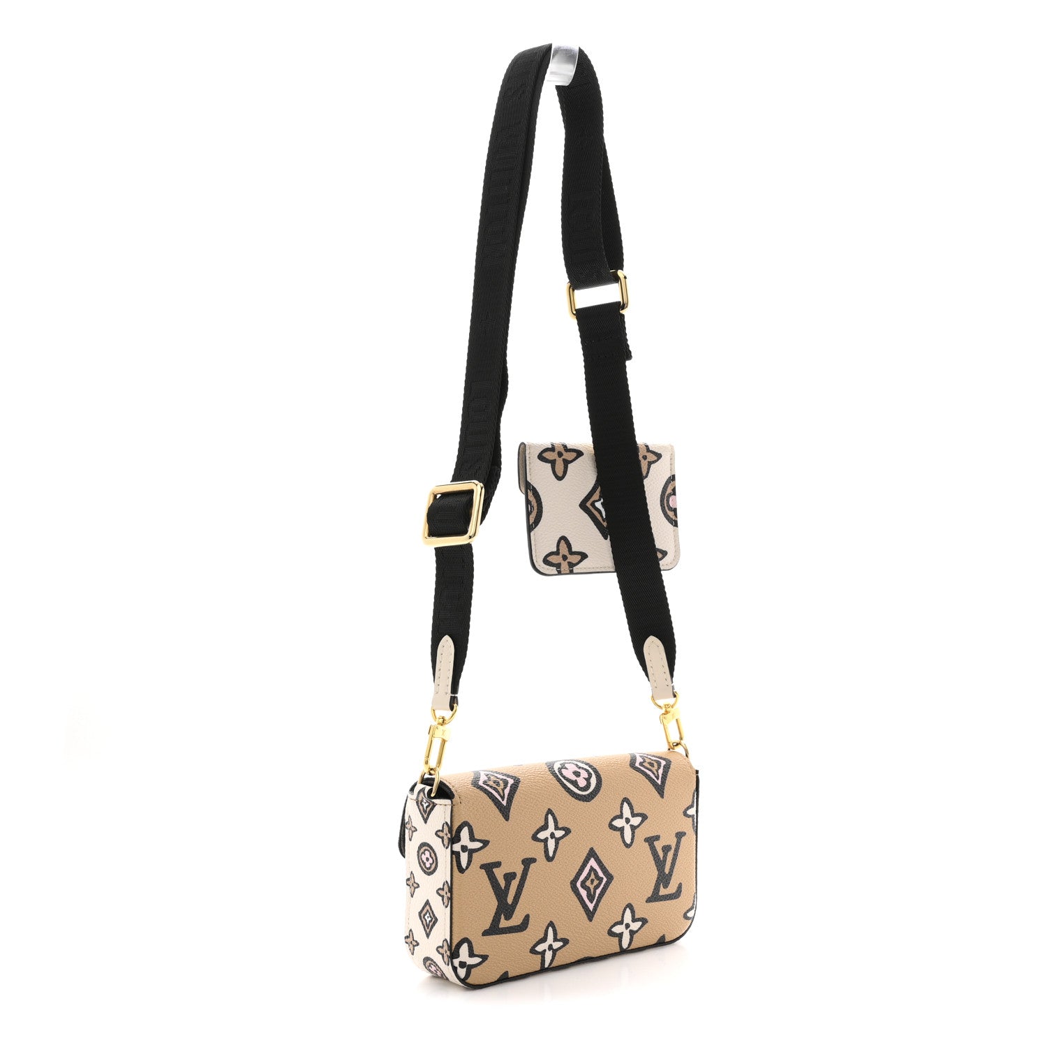 Louis Vuitton Monogram Wild At Heart Felicie Strap & Go Arizona Creme 3 of 9