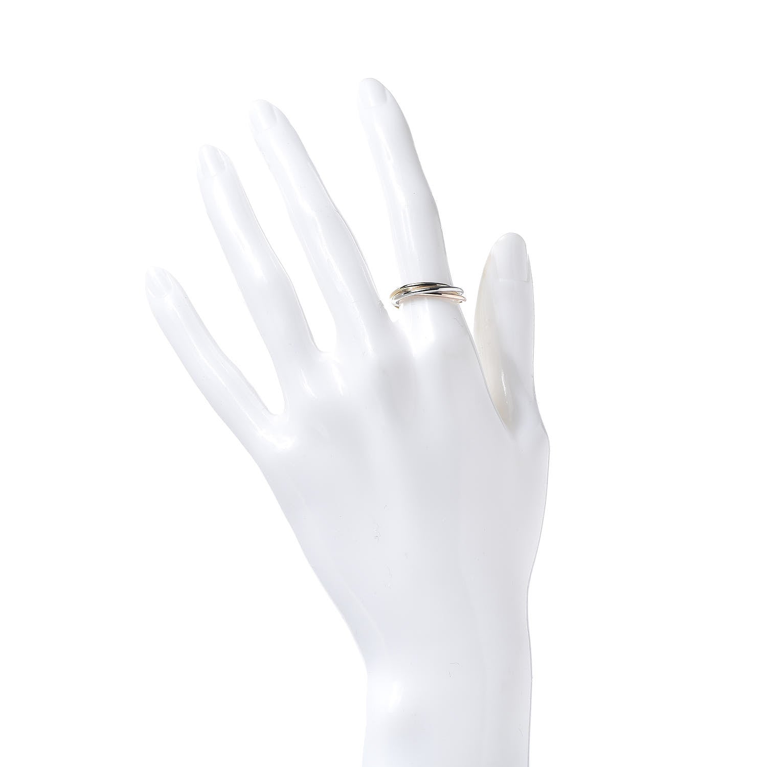 Cartier 18K Pink Yellow White Gold Extra Small Trinity Ring 51 5.75 2 of 4
