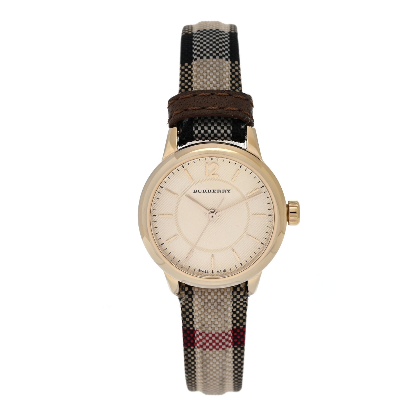 Stainless Steel Calfskin 26mm Classic Quartz Watch Champagne BU10201