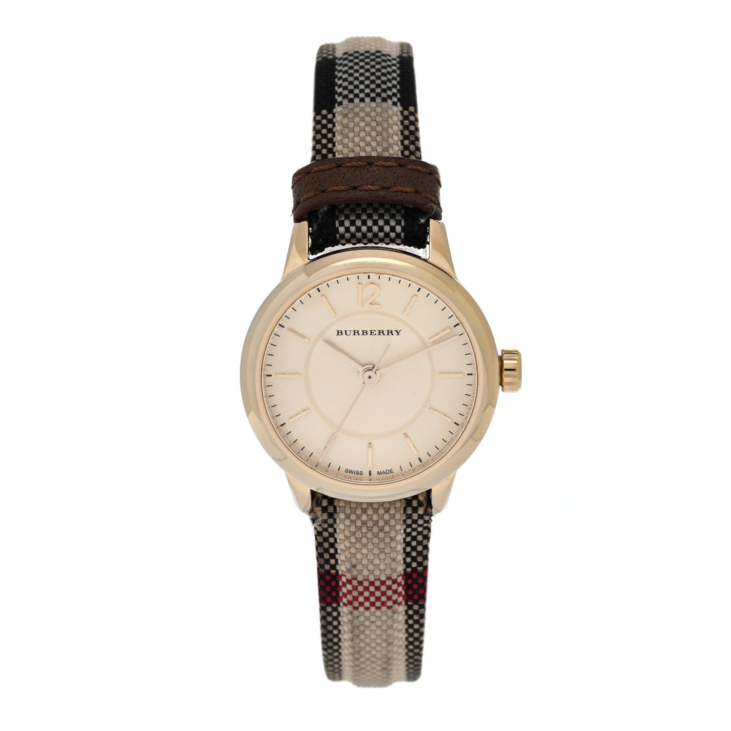 Burberry Stainless Steel Calfskin 26mm Classic Quartz Watch Champagne BU10201 1 of 6