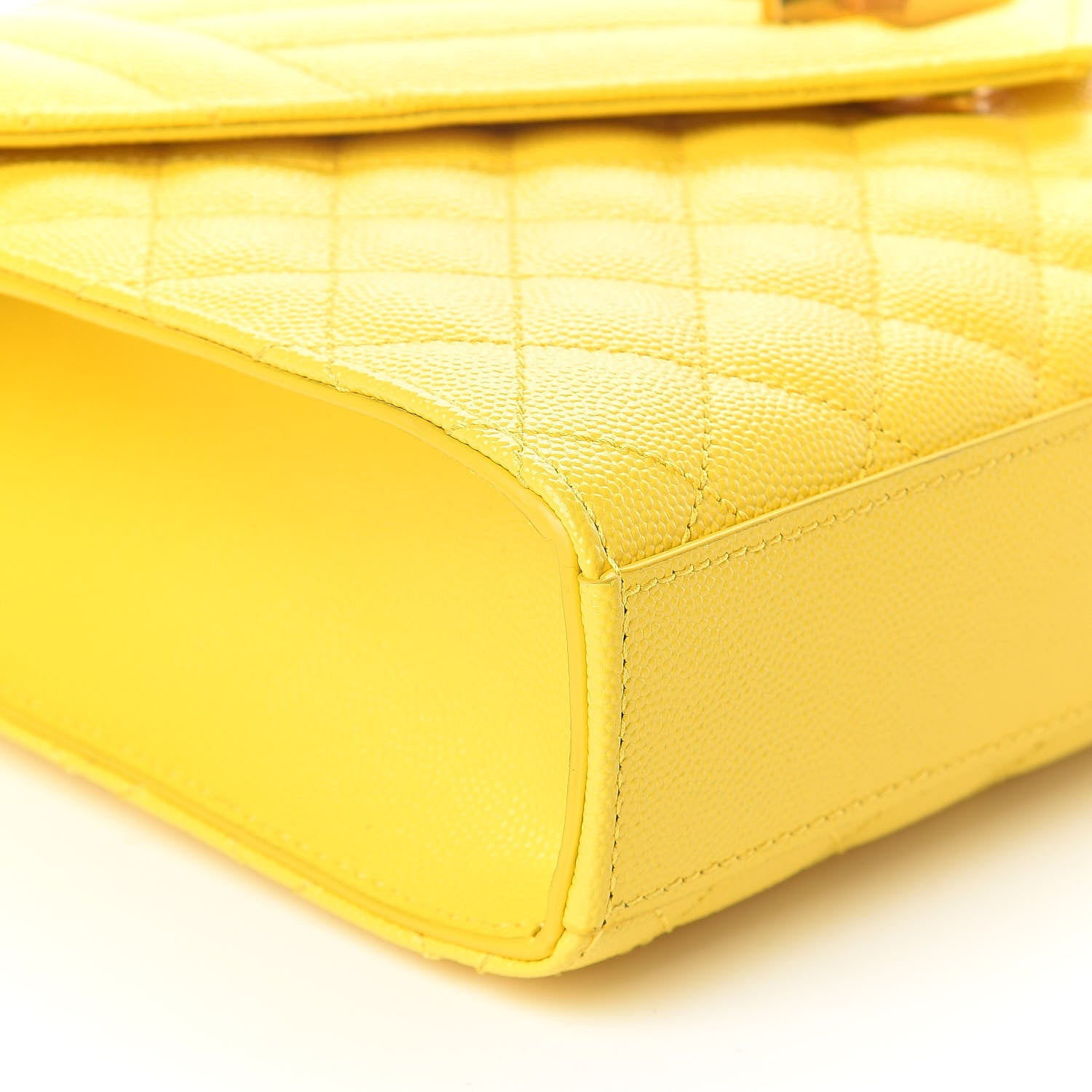 Saint Laurent Grain De Poudre Textured Mixed Matelasse Triquilt Medium Monogram Satchel Mimosa 8 of 10