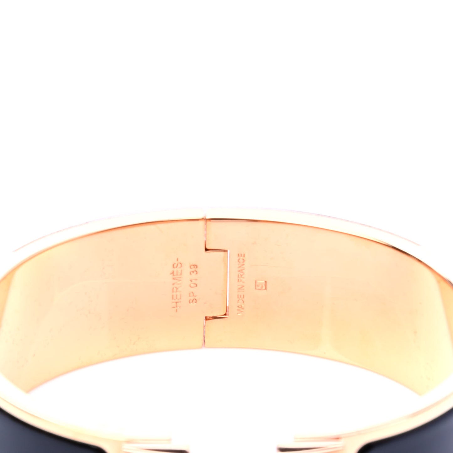 Enamel Wide Clic Clac H Bracelet GM Black