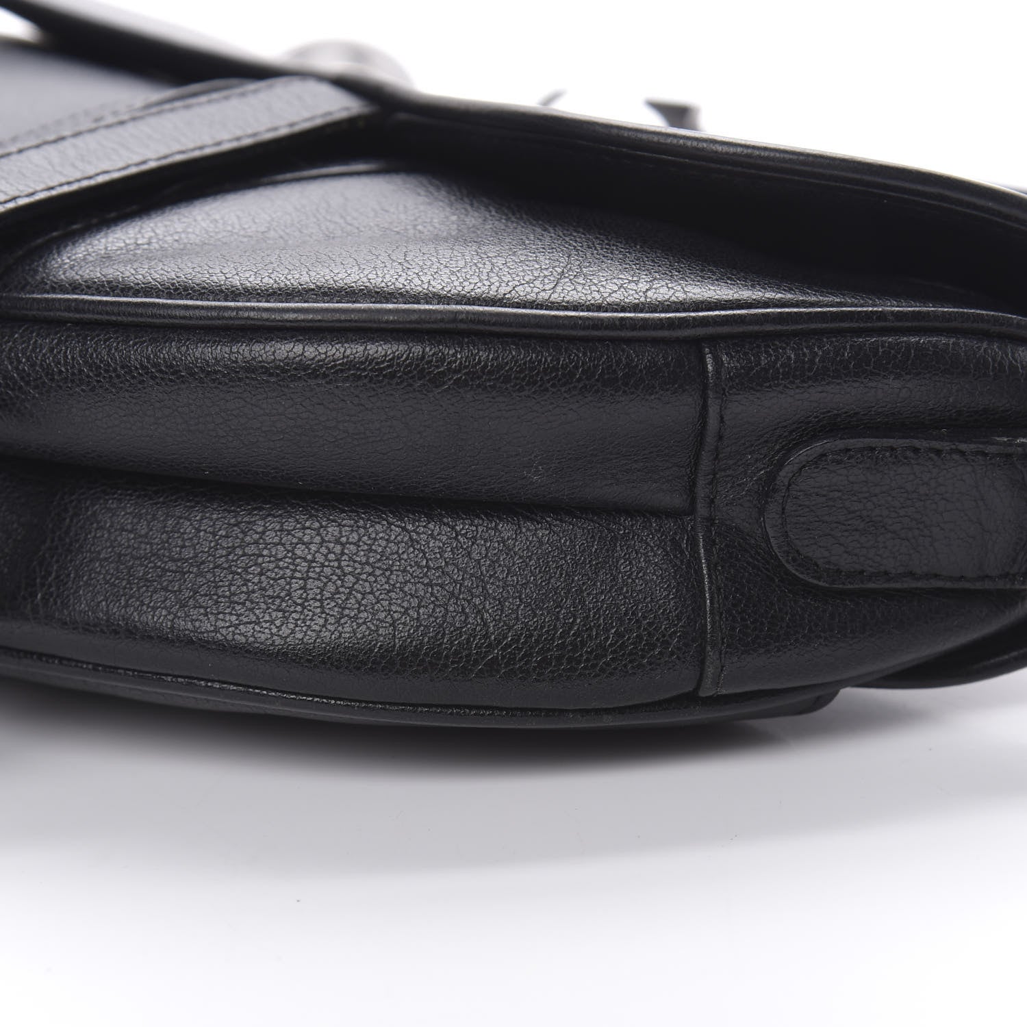 Christian Dior Calfskin Saddle Bag Black 10 of 16